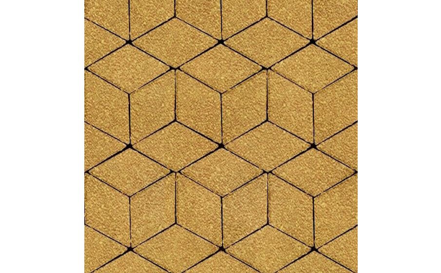 Плитка тротуарная SteinRus Полярная звезда Б.5.Ф.8, Native, желтый, 250*150*60 мм