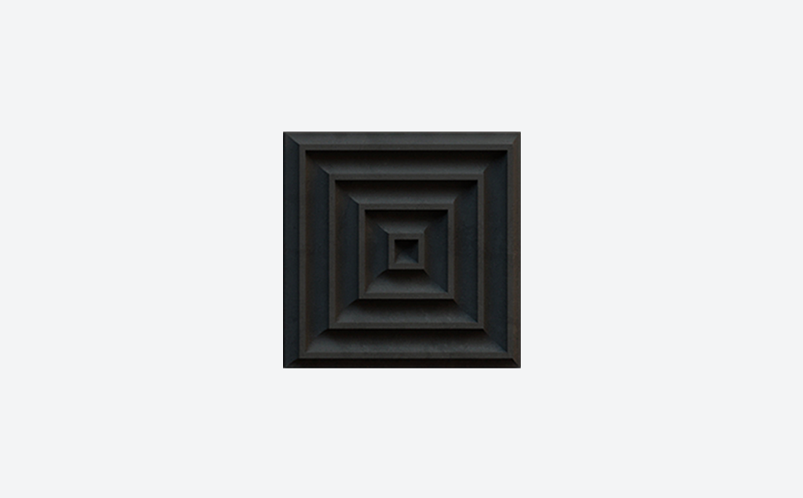 3D-плитка ARCHITECTILES Asperitas, № 8 Ocho, черный, 120*120*15 мм