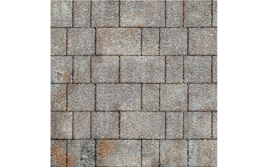 Плитка тротуарная SteinRus New City Street В.8.Псм.8, Native, ColorMix Берилл, толщина 80 мм