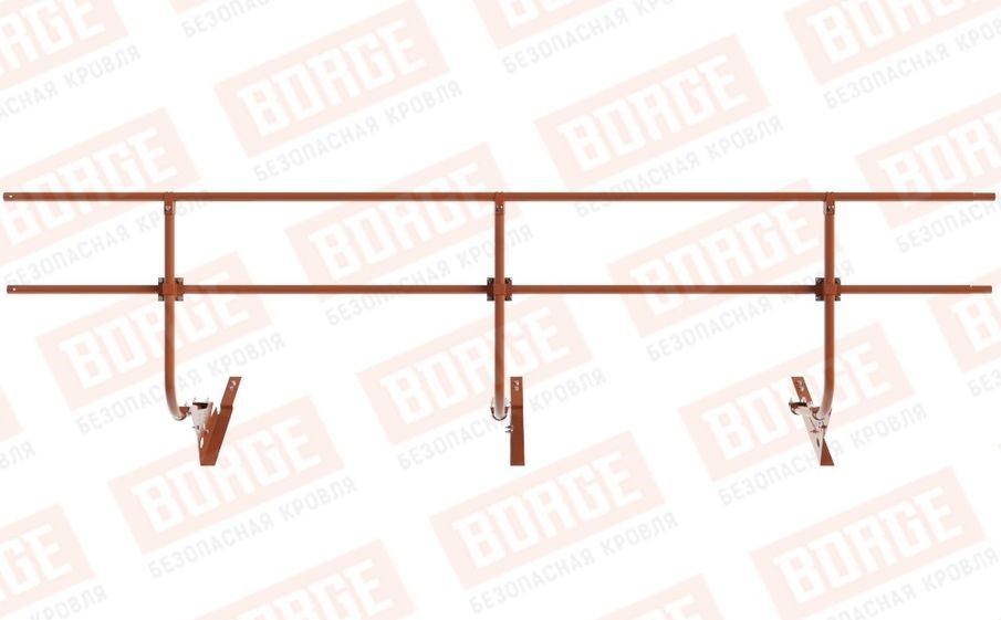 Кровельное ограждение Borge для черепичной кровли оцинкованное RAL 8004, 300*90 см