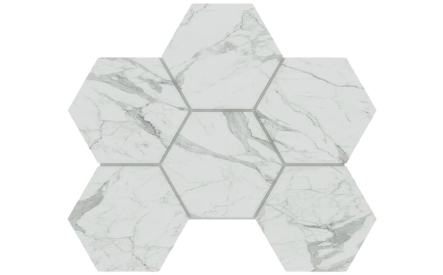Мозаика Hexagon Estima Montis MN01, полированный 285*250 мм