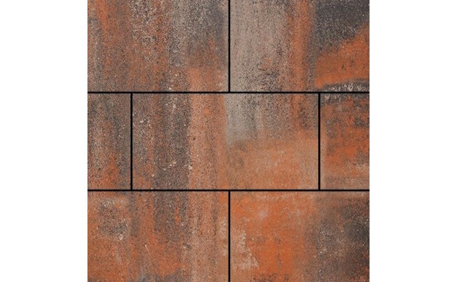 Плитка тротуарная SteinRus Парк Плейс Б.3.П.8, гладкая, ColorMix Рей, 600*300*80 мм
