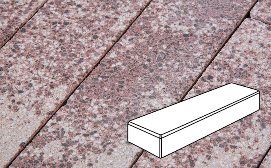 Плитка тротуарная Готика Granite FINERRO, Паркет В.3.П.8, Сансет 300*100*80 мм