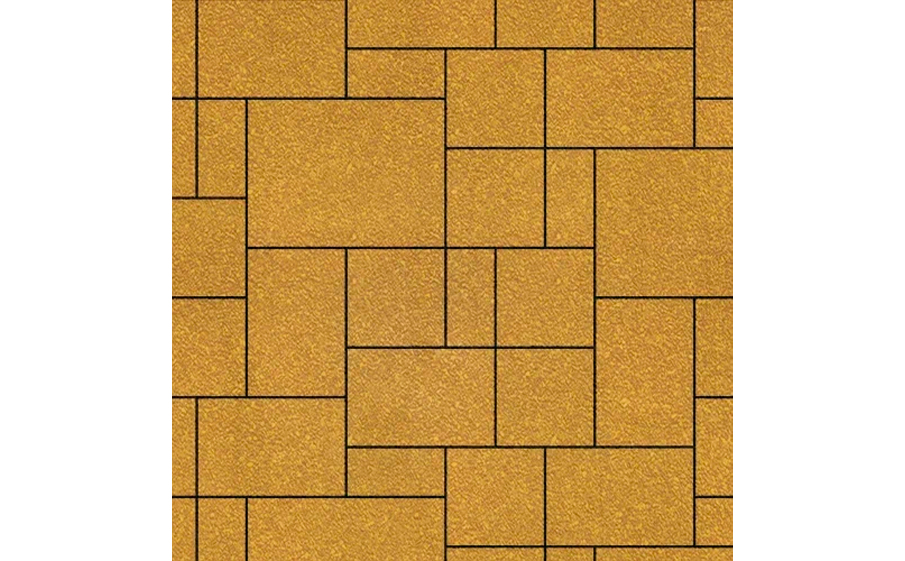 Плитка тротуарная SteinRus, Инсбрук Альпен Б.7.Псм.6, Native, желтый, толщина 60 мм