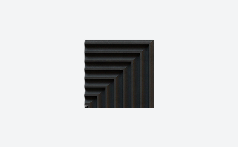 3D-плитка ARCHITECTILES Asperitas, № 2 Dos, черный, 120*120*15 мм