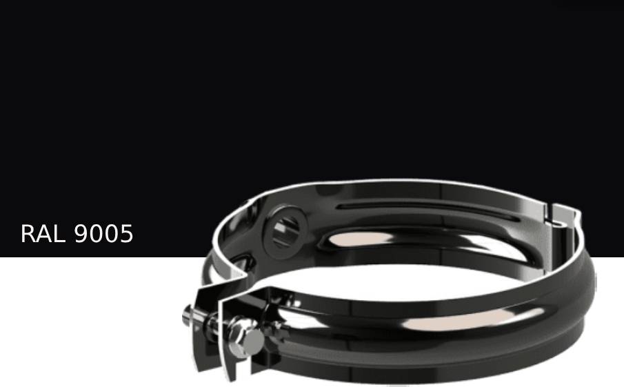 Хомут трубы KROP STAL для системы D 150/100 мм, RAL 9005