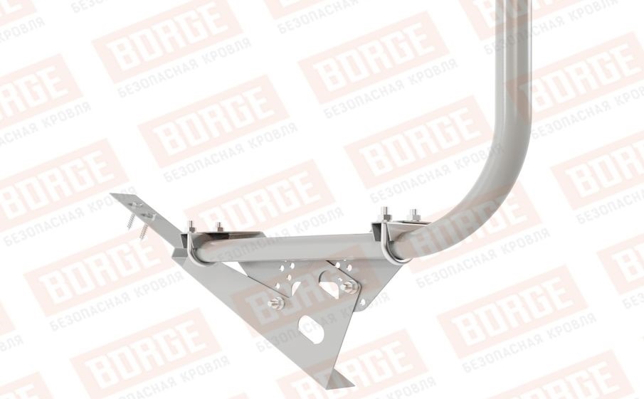 Кровельное ограждение Borge для черепичной кровли оцинкованное RAL 9006, 300*90 см