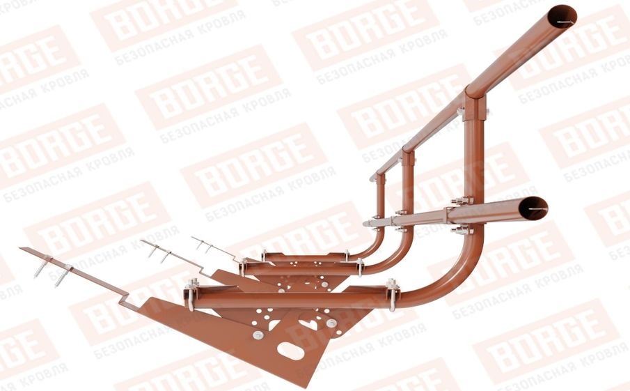Кровельное ограждение Borge для кровли из композитной черепицы оцинкованное RAL 8004, 300*60 см