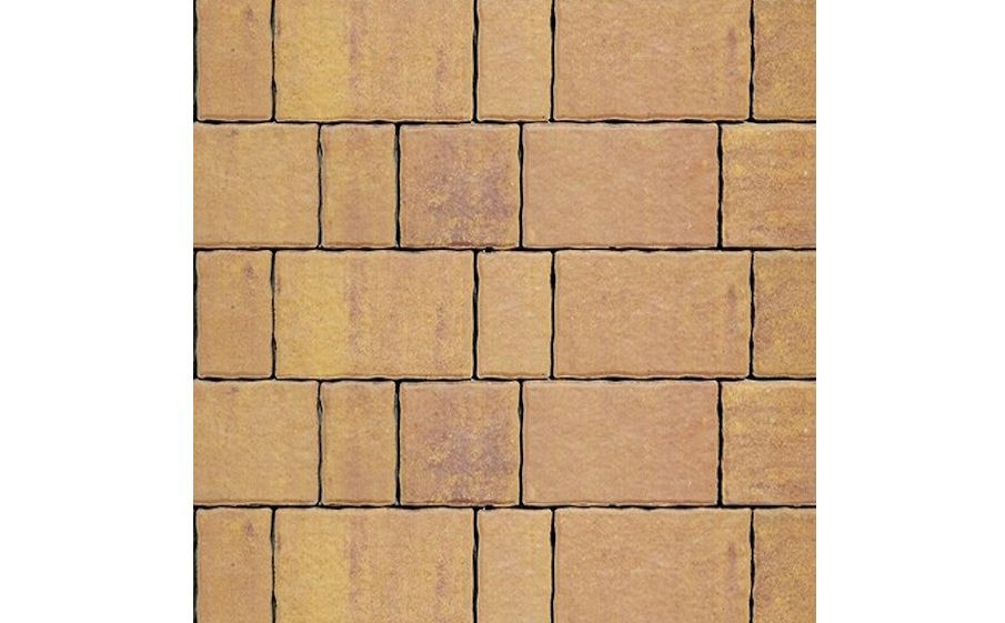Плитка тротуарная SteinRus Старый город Б.2.Фсм.6, гладкая, ColorMix Тахель, толщина 60 мм