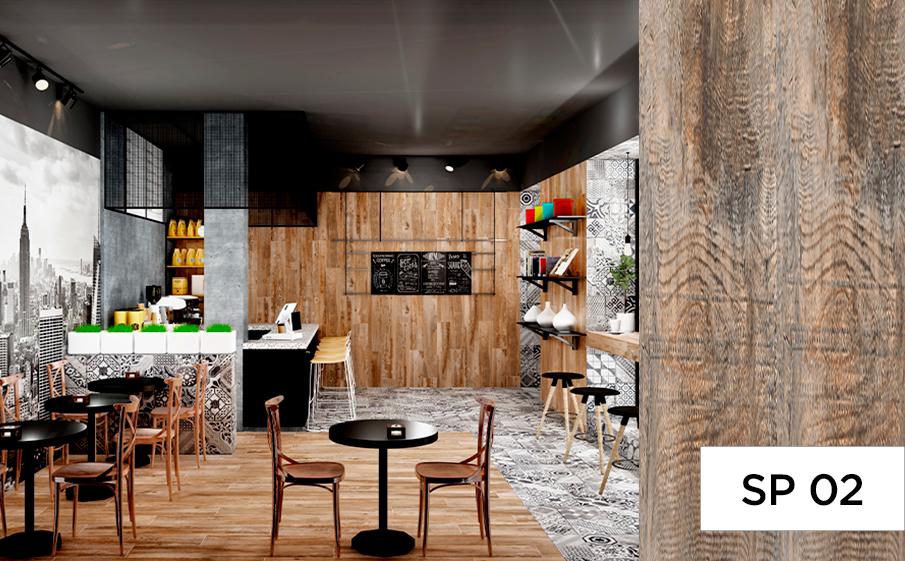 Керамогранит Estima коллекция Spanish Wood SP02