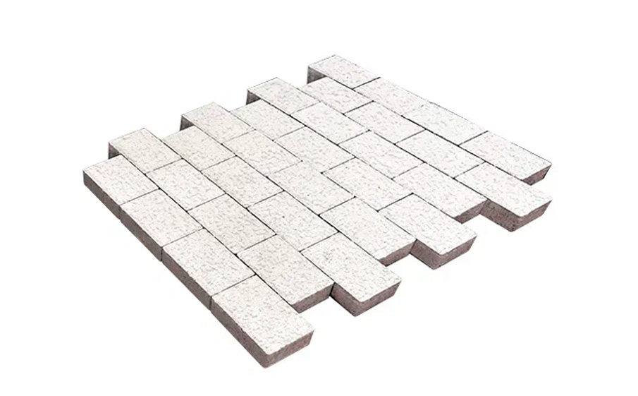 Плитка тротуарная SteinRus Ригель В.4.П.8 Native, белый, 300*100*80 мм