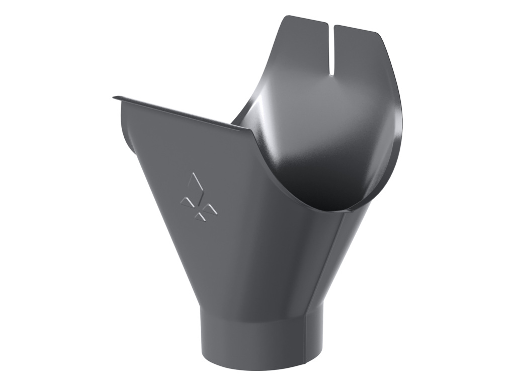 Воронка желоба Aquasystem PE dRain RAL 7024 D 125/90 мм