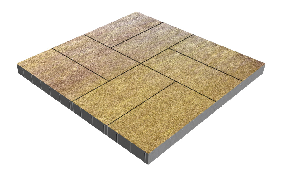 Плитка тротуарная SteinRus Парк Плейс Б.3.П.8, Native, Брайс, 600*300*80 мм