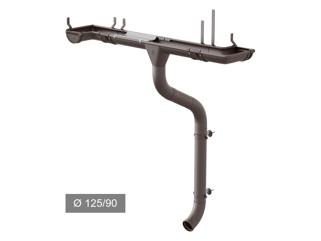 Водосточная система Aquasystem PURAL MATT 125/90 мм RR 32
