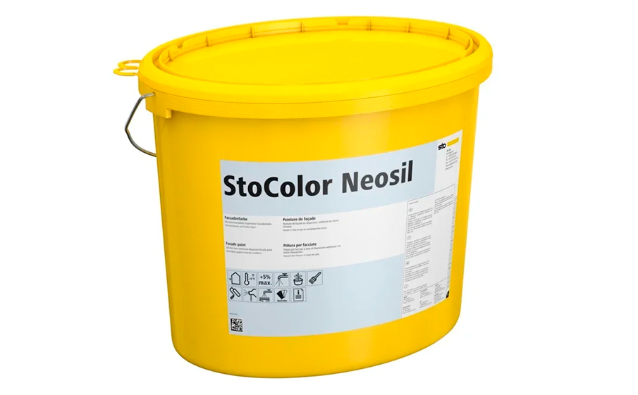 Фасадная матовая акриловая краска StoColor Neosil B weiss, белая, 15 л