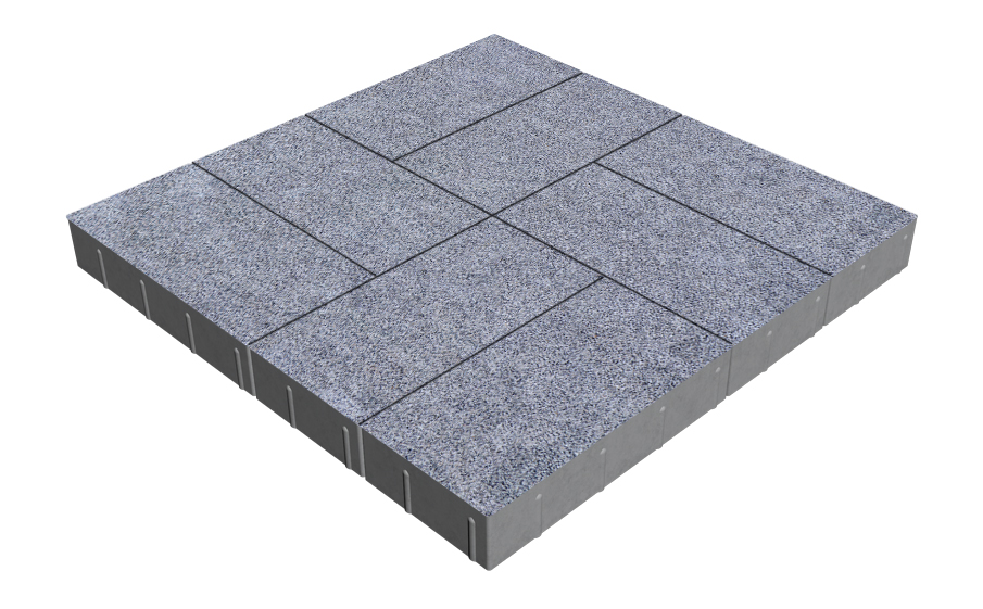 Плитка тротуарная SteinRus Грас Б.4.П.8, Backwash, Таймыр, 400*200*80 мм