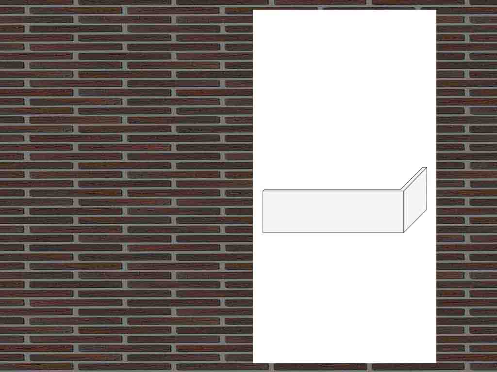 Гибкий кирпич StoCleyer Brick, угловой элемент 4/4 corner, 71135 коричневый, 400/100*40*4-8 мм