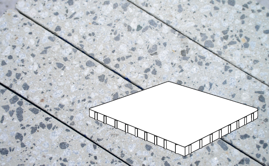 Плитка тротуарная Готика, Granite FINERRO, Плита Б.10.К.10, Грис Парга, 1000*1000*100 мм