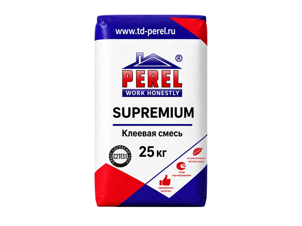 Клеевая смесь Perel Supremium 0315, класс C2 ТЕ S1, 25 кг