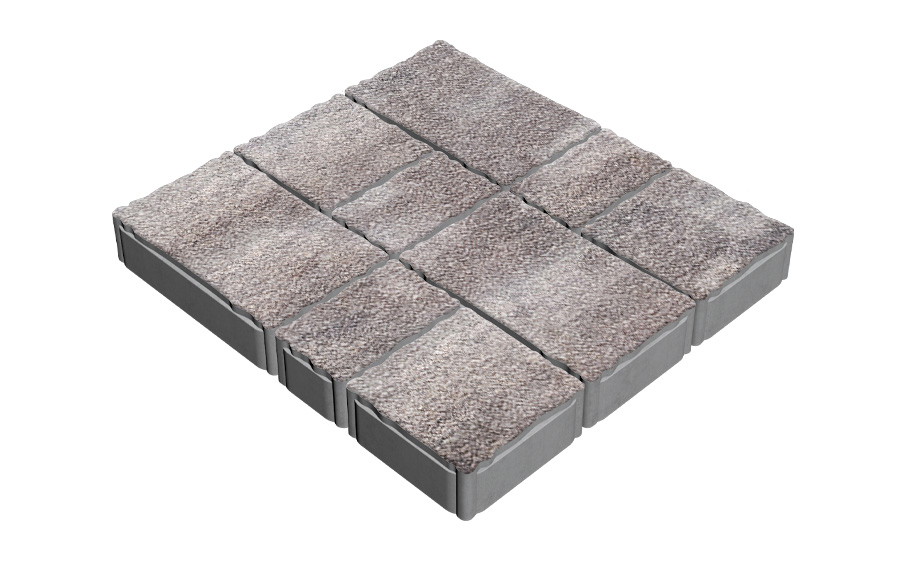 Плитка тротуарная SteinRus Старый город Штайн Б.2.Фсм.6, Old-age, Умбра, толщина 60 мм