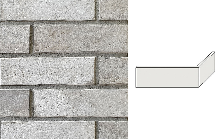 Клинкерная плитка угловая INTERBAU Brick Loft, INT 570 Sand, 240*115*52*10 мм