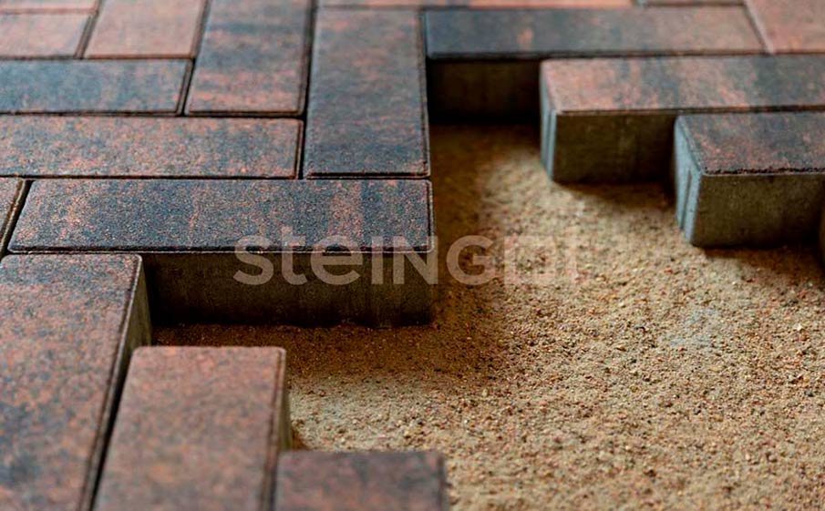 Плитка тротуарная Steingot Колормикс, Паркет, Тигр (Tiger), 240*80*60 мм