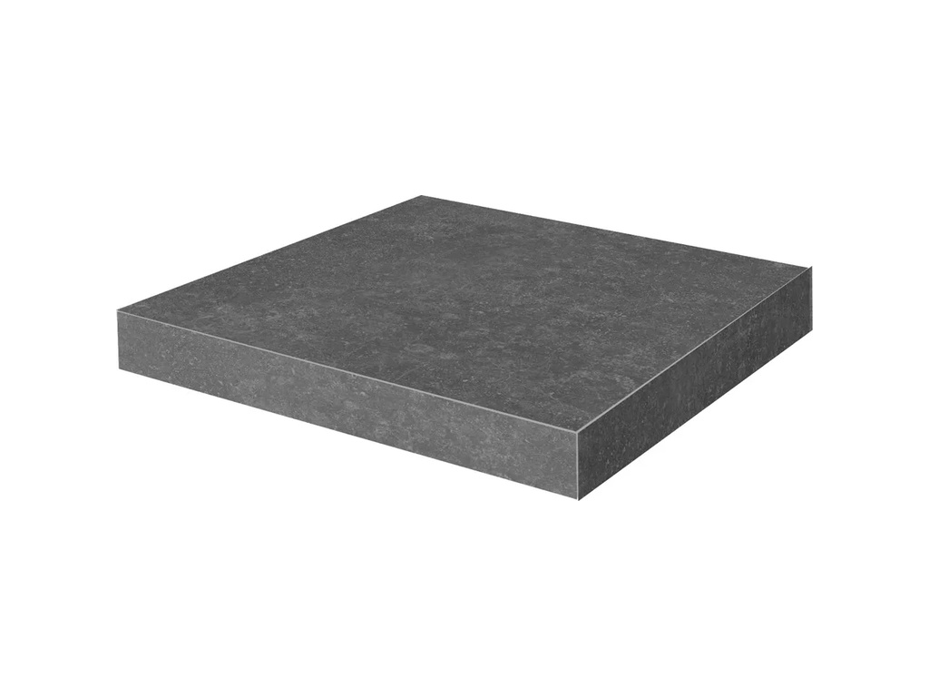 Ступень угловая клееная KERAMA MARAZZI Касабланка HP антрацит обрезная, 330*330*9 мм