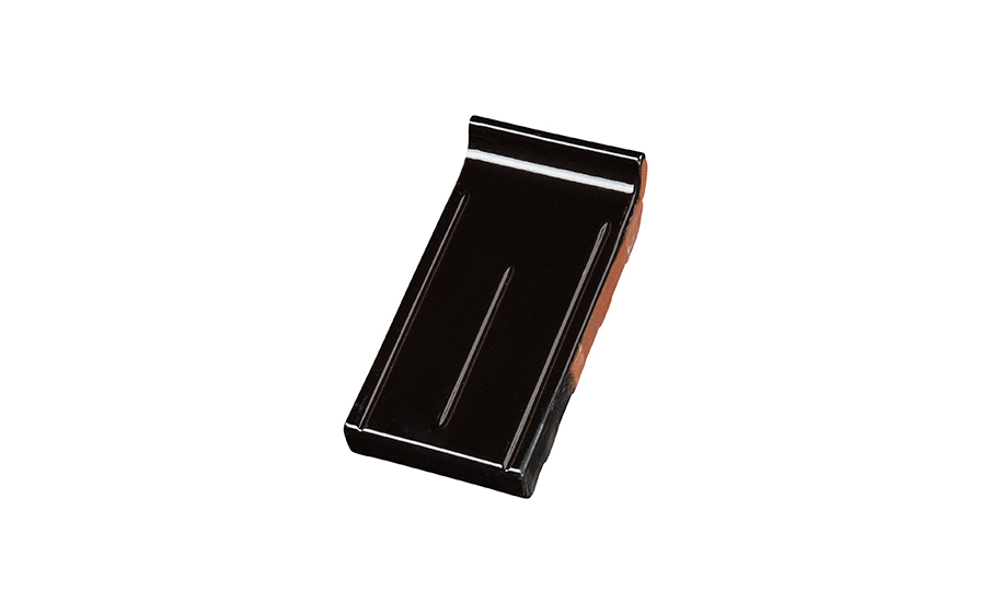 Клинкерный завершающий водоотлив Terca Black shine, 215*105*30 мм