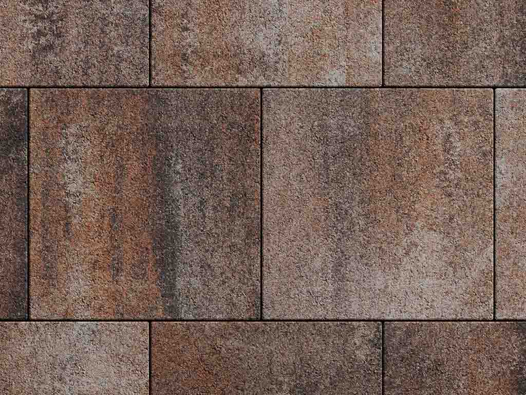 Плитка тротуарная Квадрат Б.6.К.6 листопад гранит клен, 400*400*60 мм