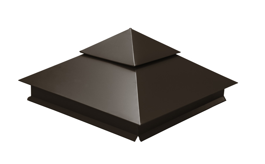 Колпак на столб Двойной Grand Line, 0,5 GreenCoat Pural BT Matt, RR 32, 390*390 мм