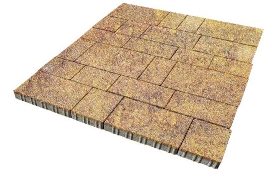 Плитка тротуарная SteinRus Инсбрук Тироль Б.4.Псм.6 Native, ColorMix Бромо, толщина 60 мм