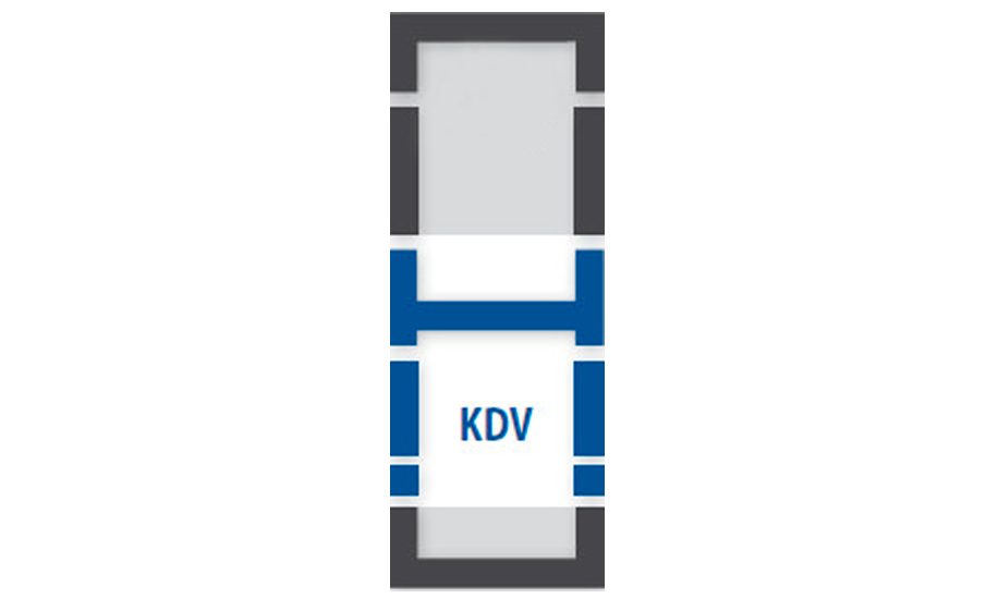 Часть вертикального комбинированного оклада FAKRO KDV универсальная, 780*1600 мм