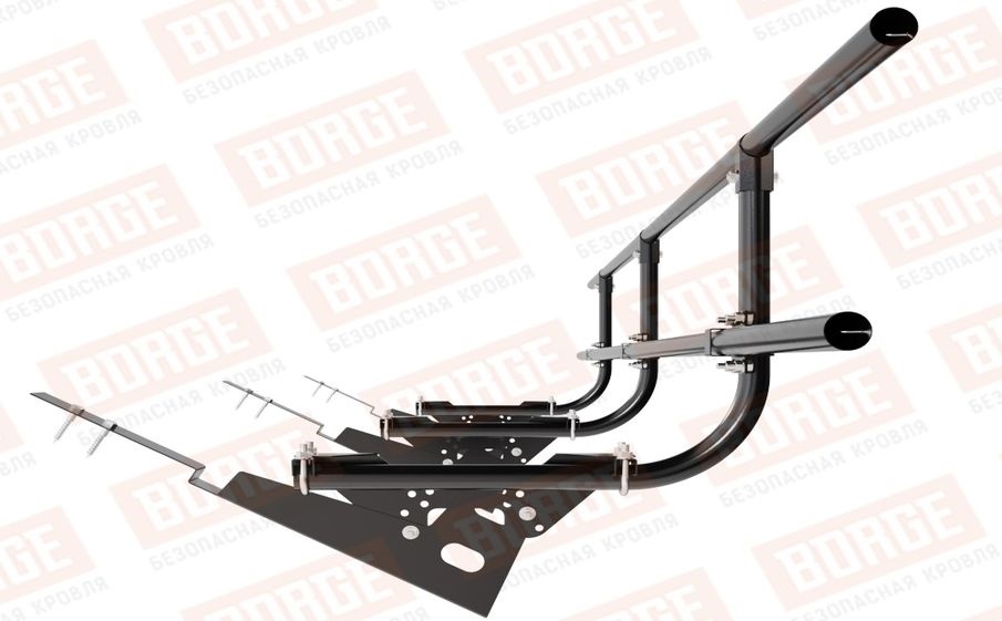 Кровельное ограждение Borge для черепичной кровли оцинкованное RAL 9005, 300*60 см