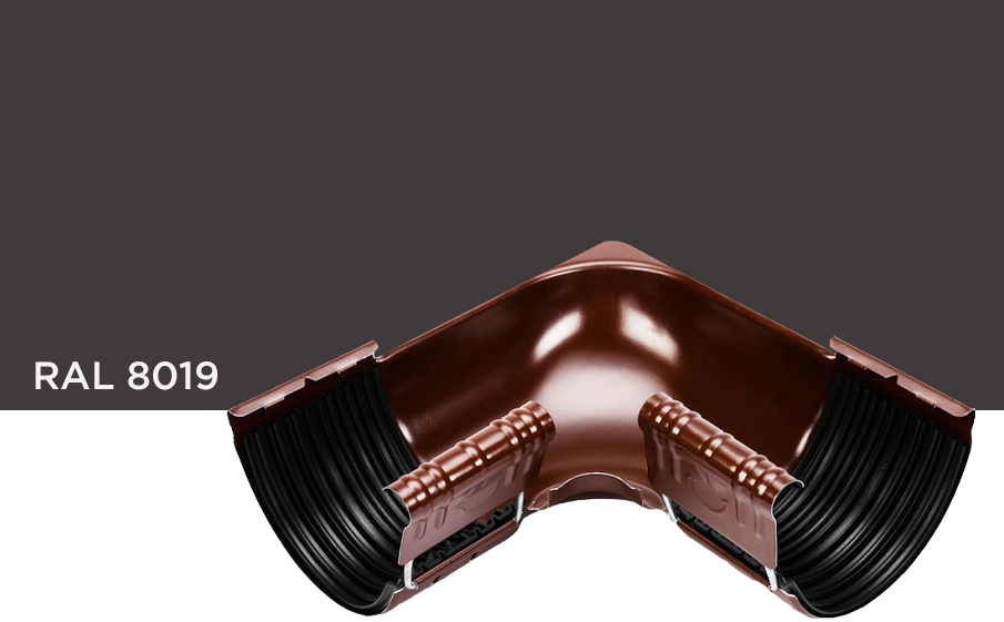 Внутренний угол Galeco 90 градусов для системы STAL D 120/90 мм, RAL 8019
