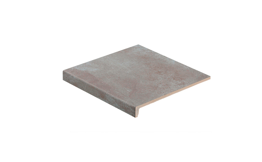 Клинкерная ступень прямоугольная рядовая Stroeher Loftstufe Keraplatte Aera T 705 beton 294х340х35х11 мм