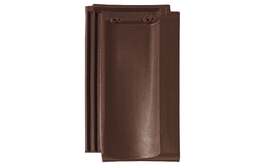 Керамическая черепица рядовая TONDACH Bolero brown engobe, коричневый ангоб