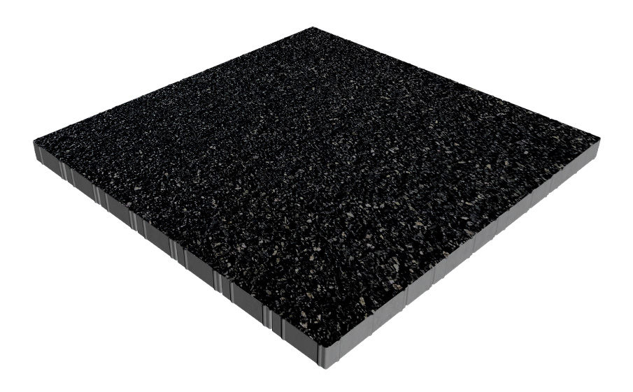 Плитка тротуарная SteinRus Новый город Лион Б.9.Псм.6, Backwash, Базальт, толщина 60 мм