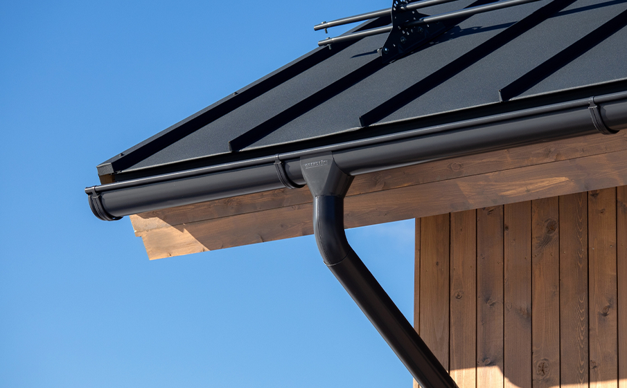 Водосточная система Grand Line Zn 125/90 мм, RAL 7024