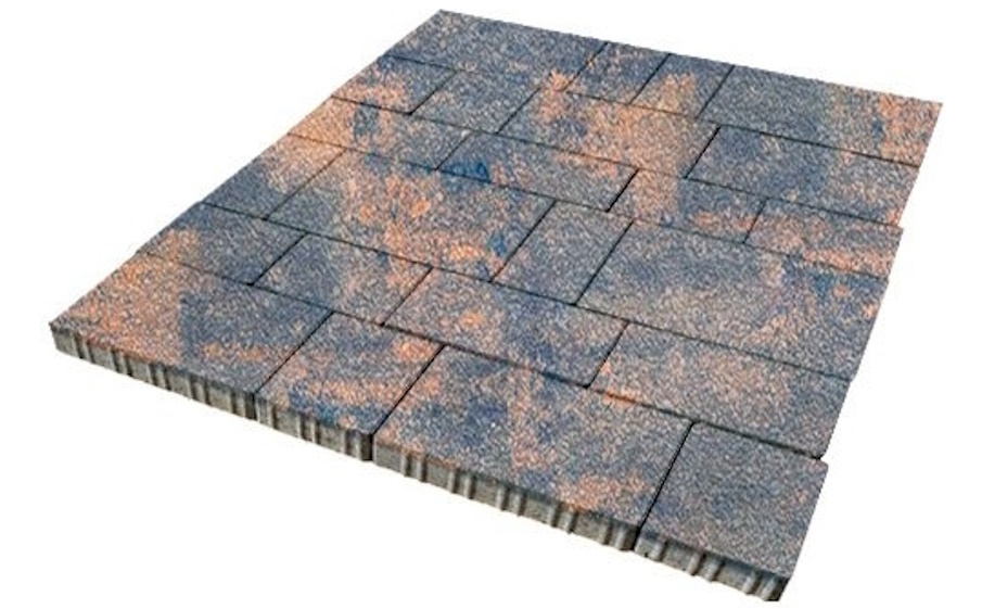 Плитка тротуарная SteinRus Инсбрук Тироль Б.4.Псм.6, Native, ColorMix Айвори, толщина 60 мм