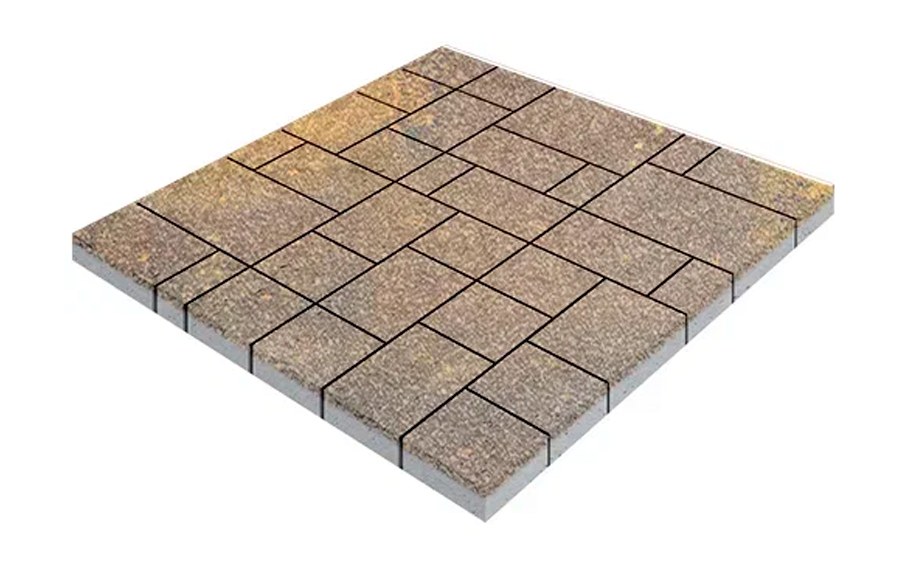 Плитка тротуарная SteinRus Инсбрук Альпен А.7.Псм.4, Native, ColorMix Тоскана, толщина 40 мм