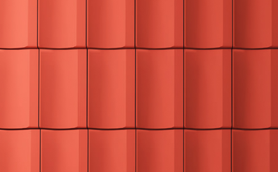 Керамическая рядовая черепица MLADOST Kontinental Pro, natural red