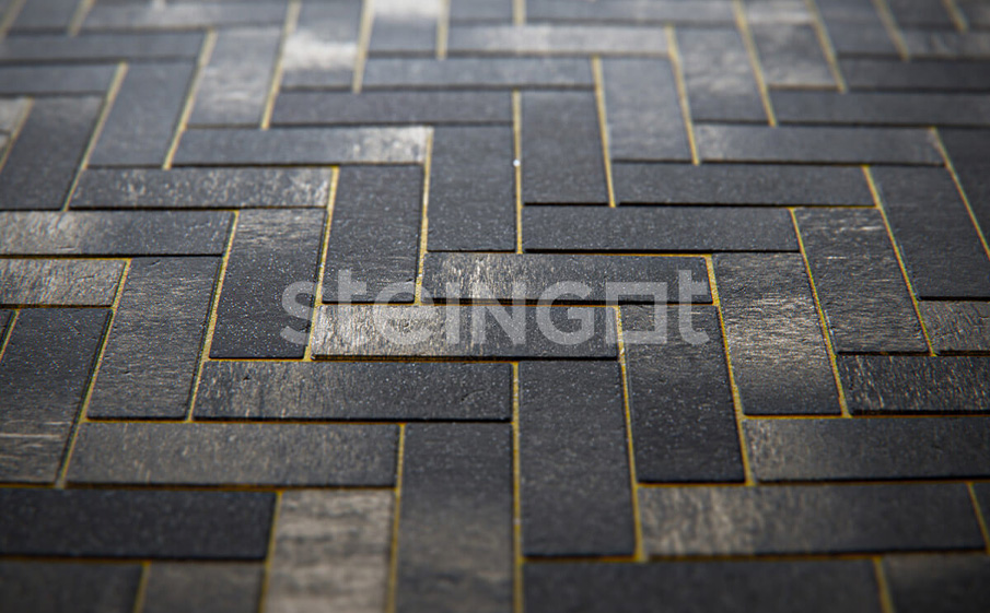 Плитка тротуарная Steingot Колормикс, Паркет, Графитовый камень (Stein Black), 240*80*60 мм