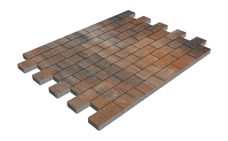 Плитка тротуарная SteinRus Прямоугольник А.6.П.4, гладкая, Рей, 200*100*40 мм