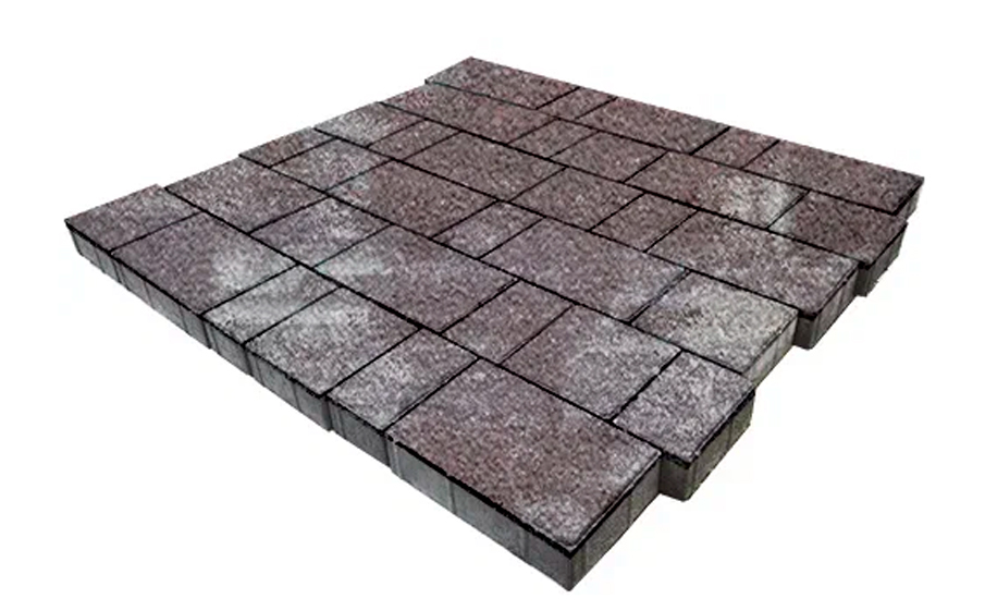 Плитка тротуарная SteinRus Бергамо А.6.Псм.4 Native, ColorMix Браун, толщина 40 мм