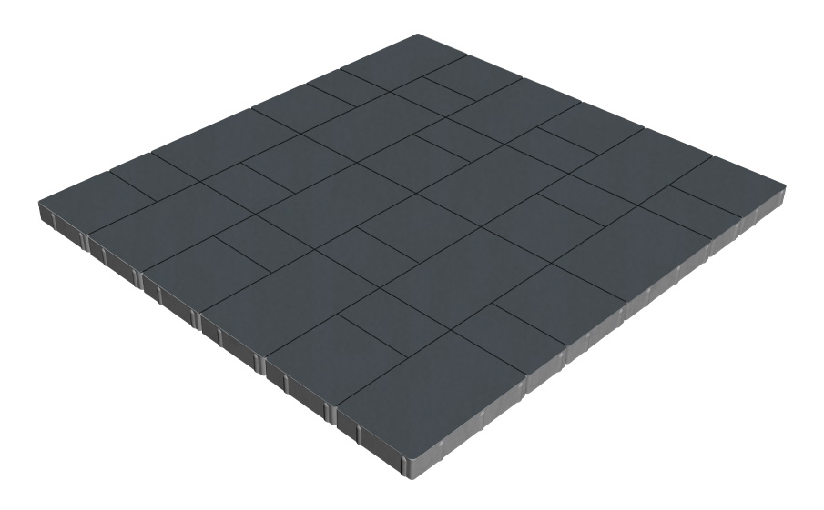 Плитка тротуарная SteinRus Новый город А.7.Фсм.4, гладкая, графит, толщина 40 мм