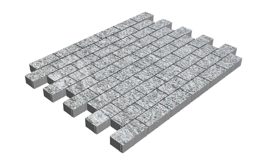 Плитка тротуарная SteinRus Прямоугольник Б.6.П.6, Backwash, Гранит, 200*100*60 мм