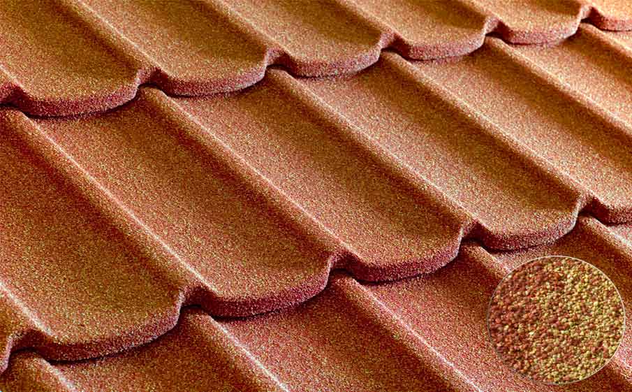 Композитная черепица рядовая Metrotile Mistral Terracotta yellow