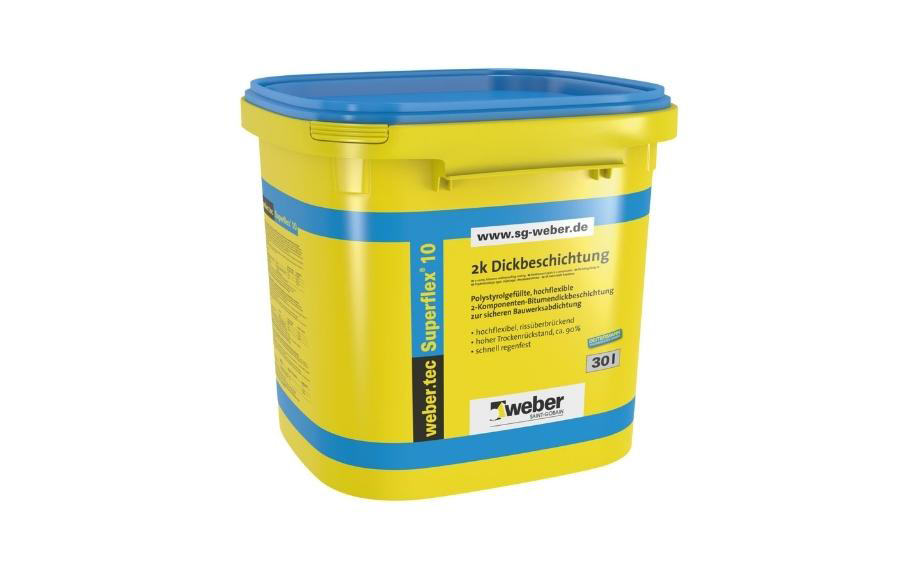 Битумно-полимерное покрытие weber.tec Superflex10 серый, 30 л