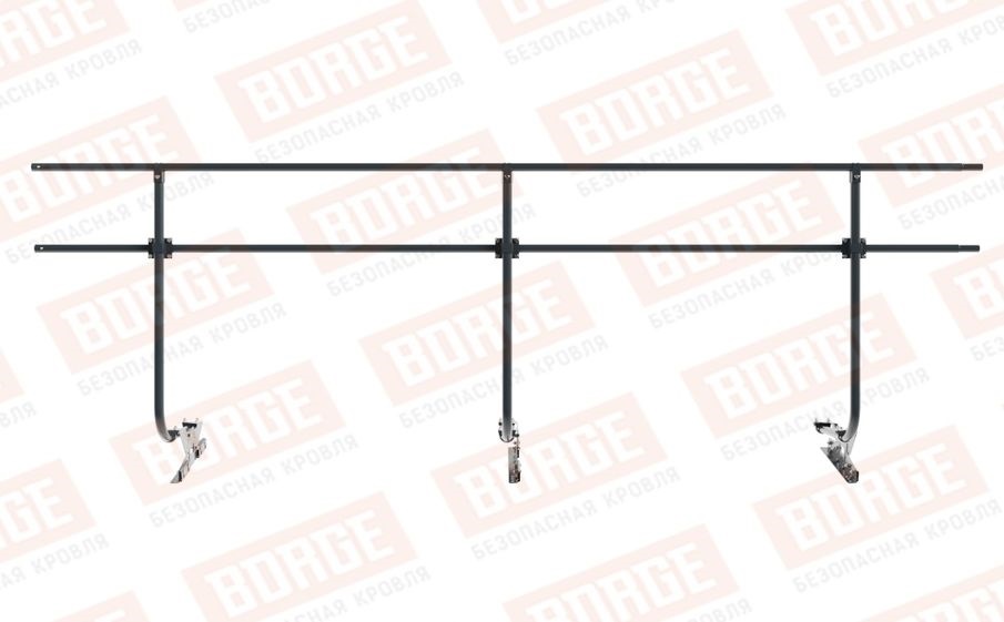 Кровельное ограждение Borge для фальцевой кровли оцинкованное RAL 7016, 300*120 см