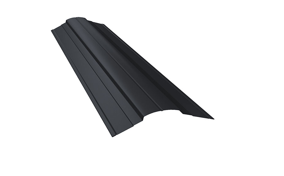 Планка конька фигурного 70*70 мм Grand Line Rooftop Бархат RAL 7024, 3 м